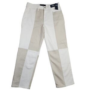 NWT Hollister‎ Women's Two-Tone Ultra High Rise Vintage Straight Leg Jeans Sz 31